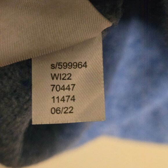 J.Crew Blue Ribbed Rhinestone Button Balloon Sleeve Sweater Size S - Picture 10 of 10